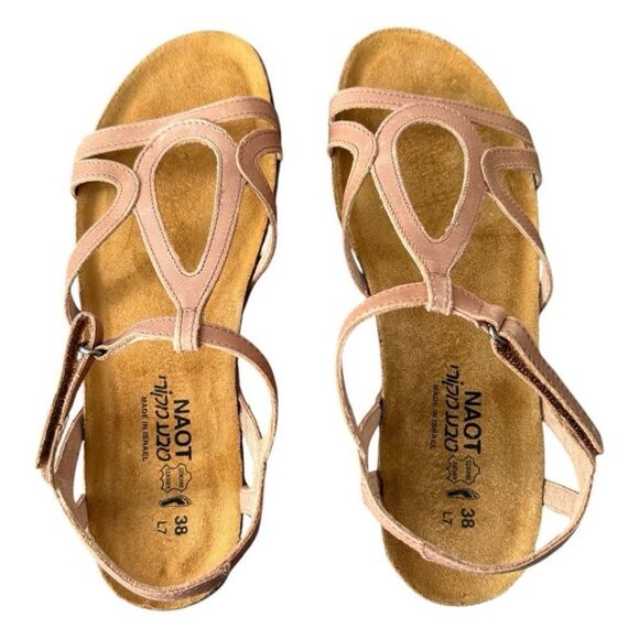Naot Dorith Latte Brown Leather Sandal Size 38 U.S. Size 7 - Picture 8 of 12